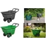 Bradas HANDY-GO dārza ķerra 90 L zaļa, 150 kg ietilpība, plastmasas kauss, tērauda rāmis, pneimatiskais ritenis TQ-WB090GR