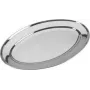 Metaltex ovāls pasniegšanas šķīvis, nerūsējošais tērauds, augsti spodrināts, 300 mm platums, sudraba, trauku mazgājamā mašīnā mazgājams, 1 gab. 690715010