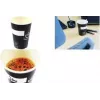 KANGARO Eco papīra dzeršanas krūze 180 ml melna/balta karstiem un aukstiem dzērieniem (1 gab.) K-157001