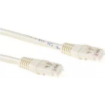 ACT Cat6a U/UTP savienojuma kabelis, 0,25m, ziloņkaula, RJ45, 10Gbps, 500MHz IB3352