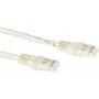 ACT Cat6a U/UTP savienojuma kabelis, 0,25m, ziloņkaula, RJ45, 10Gbps, 500MHz IB3352