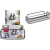 Metaltex Origin LAVA 1 līmeņa sienas plaukts, Touch-Therm pārklāts metāls, melns 401104000