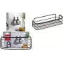 Metaltex Origin LAVA 1 līmeņa sienas plaukts, Touch-Therm pārklāts metāls, melns 401104000