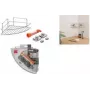 Metaltex Reflex LUXY & VacuumFix stūra plaukts, sudraba, 1 līmenis, bez urbšanas montāža 403330000