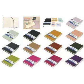 KANGARO skices bloks, 80 loksnes, DIN A6, auksti pelēks PU cietais vāks, 140 g/m² krēmkrāsas papīrs, šūts, tukšs K-861215