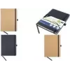 KANGARO K-552241 piezīmju grāmatiņa, 96 lapas, DIN A5, līnijas, melns PU cietais vāks, 80 gsm, šamua papīrs, 1 gabals