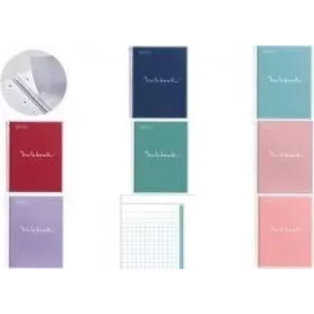 MIQUELRIUS Collegeblock piezīmju grāmata EMOTIONS, DIN A4, sarkans rūtains, 80 lapas, augstas kvalitātes balts papīrs, 90 g/m², 1 gabals (MR46060)