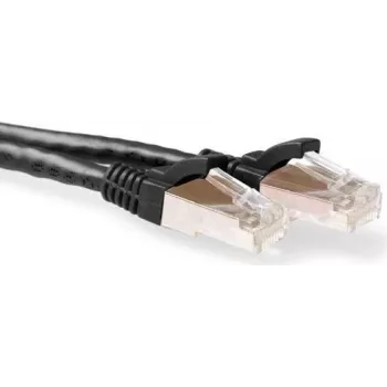 ACT 15m LSZH S/FTP CAT6A āķiem drošs tīkla kabelis, melns (FB7915)