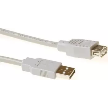 ACT SB2198 USB 2.0 pagarinājuma kabelis USB-A tēviņš uz USB-A mātīte, 1,8 m, ziloņkaula