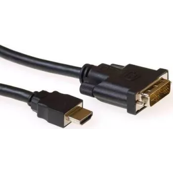 ACT AK3739 HDMI A male uz DVI-D male Single Link konversijas kabelis 1 m melns