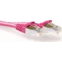 ACT Rozā 0,5m LSZH S/FTP CAT6A Snagless RJ45 tīkla kabelis (FB8800)
