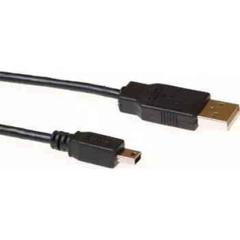 ACT SB2413 USB 2.0 kabelis 3 m USB-A vīrišķais uz Mini-USB B vīrišķais melns