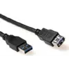 ACT SB3040 USB 2.0 pagarinājuma kabelis 0,5m USB-A vīrišķais uz USB-A sievišķo melns