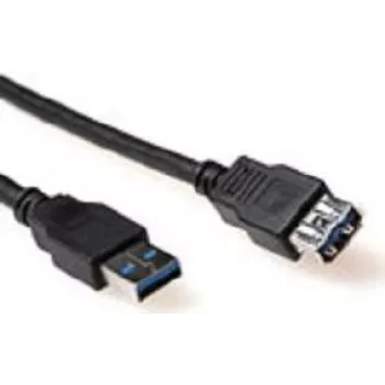 ACT SB3040 USB 2.0 pagarinājuma kabelis 0,5m USB-A vīrišķais uz USB-A sievišķo melns