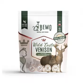 BEMO Cat Wild Taste Venison - Sausā barība kaķiem - 2.5 kg