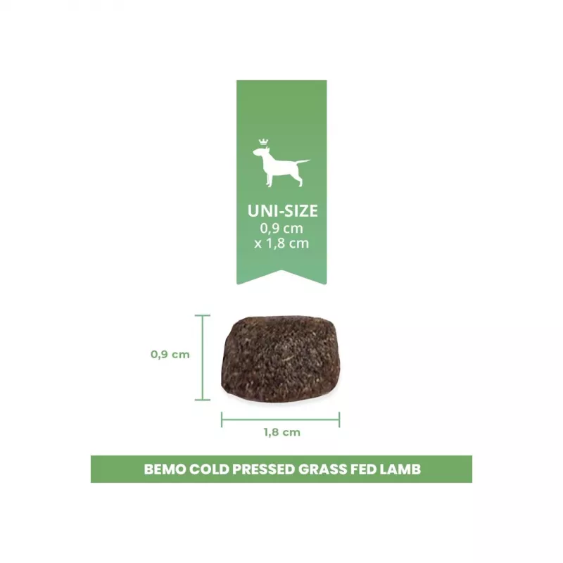 BEMO Cold Pressed Grass Fed Lamb - Sausā suņu barība - 3kg