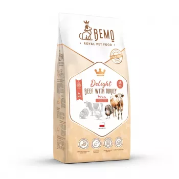 BEMO Delight liellopa gaļa ar tītaru sausā barība suņiem 15kg