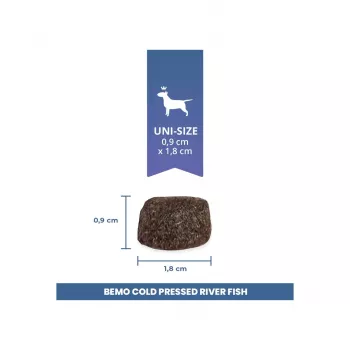 BEMO Cold Pressed River Fish Mono sausā barība suņiem 1kg