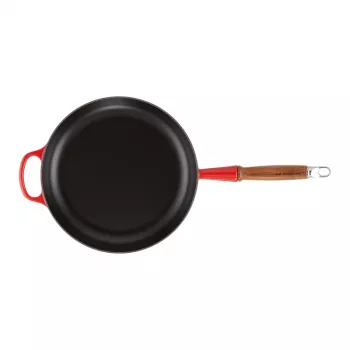 LE CREUSET čuguna panna ar koka rokturi 28 cm sarkana
