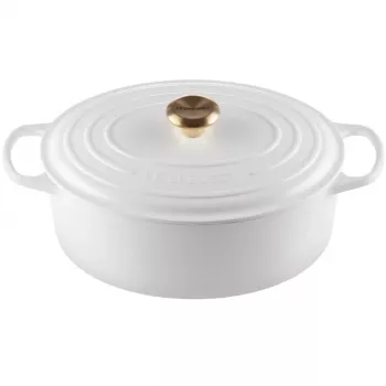 Le Creuset čuguna ovāls katls 31cm / 6.3L balts