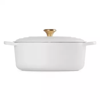 Le Creuset čuguna ovāls katls 31cm / 6.3L balts
