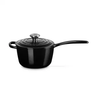 LE CREUSET čuguna kastrolis 16cm 1.5L melns