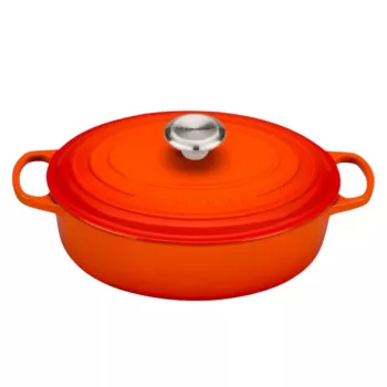 Le Creuset čuguna ovāla sautējamā panna 27cm 3.4L Vulkaniski oranža