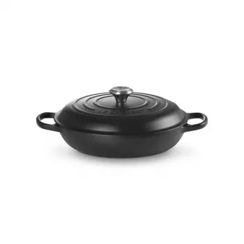 LE CREUSET čuguna seklais katls 30cm 3.5L matēti melns