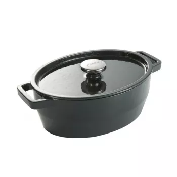 Pyrex čuguna ovāla kastrolis 5.8L pelēks 33x25cm