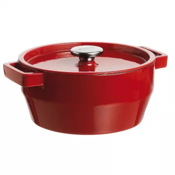 Pyrex čuguna apaļš sautēšanas trauks 2,2L Ø20cm sarkans