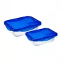 PYREX Cook&Go stikla trauks ar vāku, 2 gab. komplekts