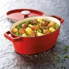 Pyrex čuguna ovāla kastrolis 5,8L sarkans 33x25cm