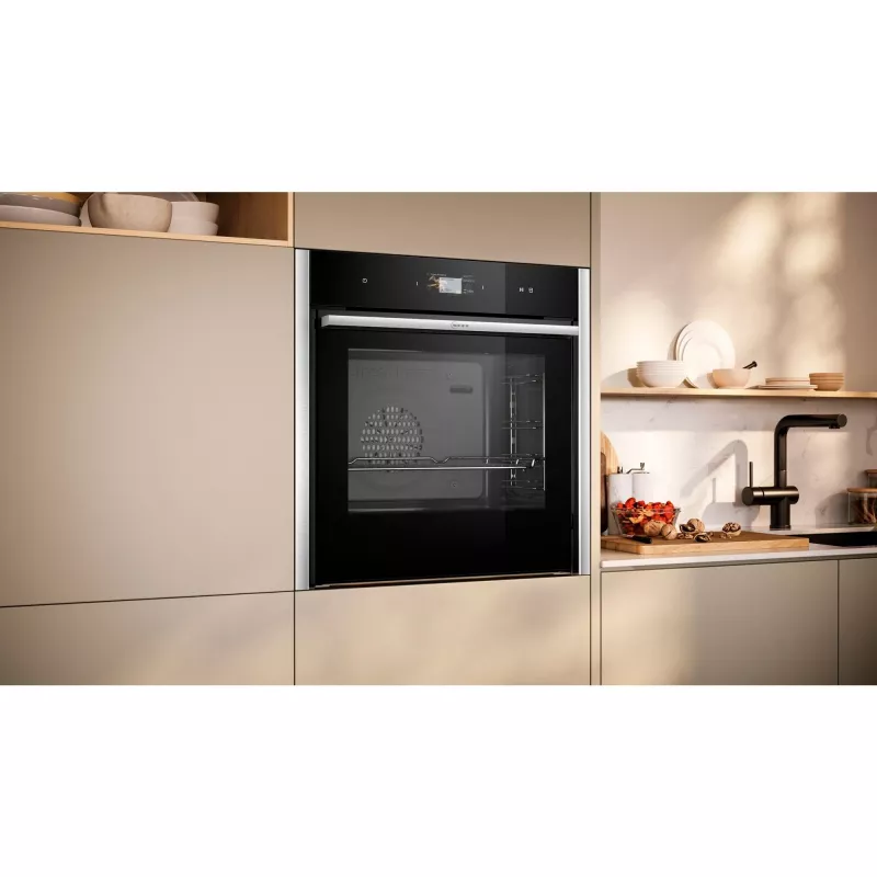 Neff B64FS31N0 N90 iebūvējams cepeškrāsns ar FullSteam, 71L, nerūsējošais tērauds