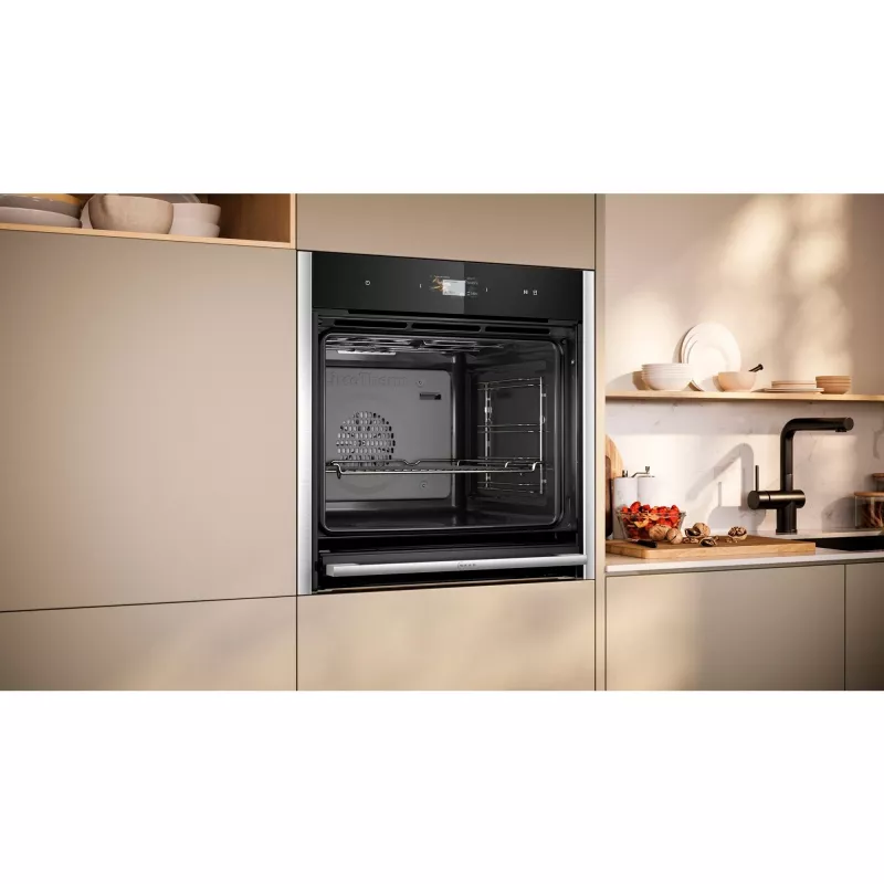 Neff B64FS31N0 N90 iebūvējams cepeškrāsns ar FullSteam, 71L, nerūsējošais tērauds