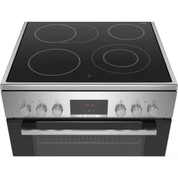 Bosch HKR39C250 Serie 4 brīvstāvošs elektriskais plīts ar keramisko plīts virsmu, nerūsējošais tērauds