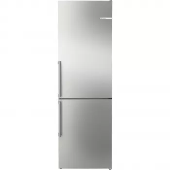 Bosch KGN36VIBT Serie 4 brīvstāvošs ledusskapis ar saldētavu, 186 cm augstums, energoefektivitātes klase D, sudraba krāsā