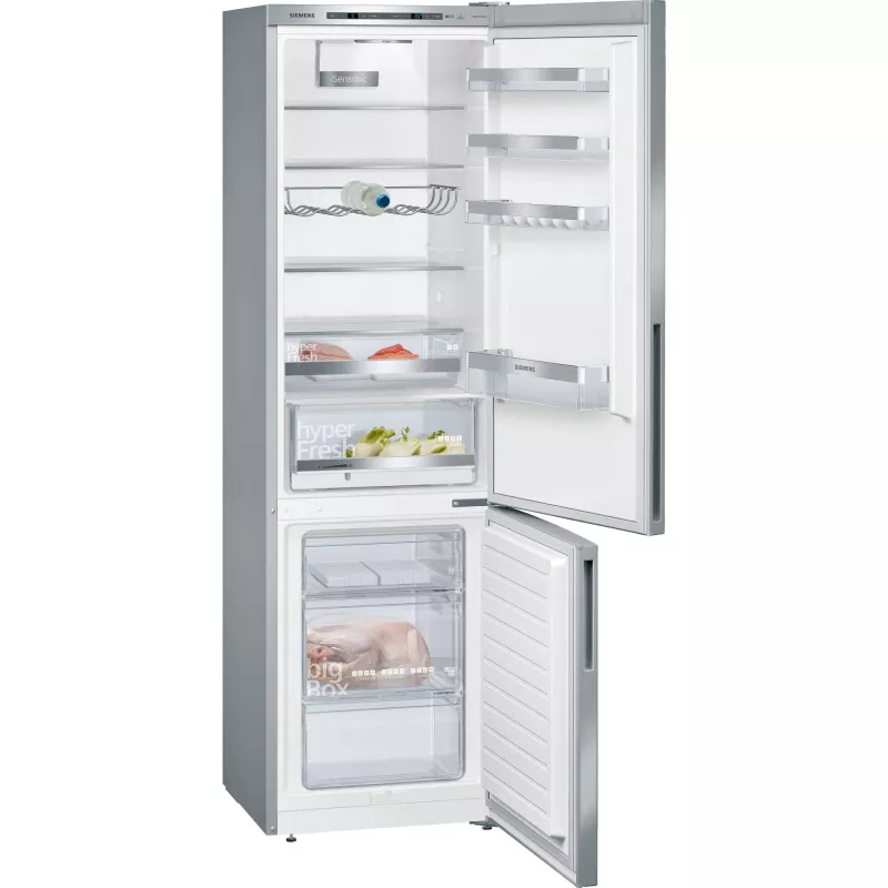 Siemens KG39EALCA iQ500 brīvstāvošs ledusskapis-ar saldētavu 201 cm augstums energoefektivitātes klase C sudraba