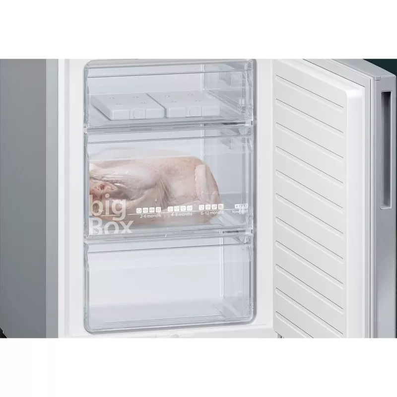 Siemens KG39EALCA iQ500 brīvstāvošs ledusskapis-ar saldētavu 201 cm augstums energoefektivitātes klase C sudraba