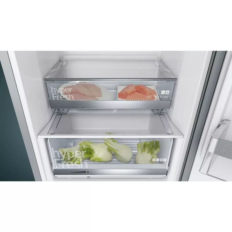 Siemens KG39EALCA iQ500 brīvstāvošs ledusskapis-ar saldētavu 201 cm augstums energoefektivitātes klase C sudraba