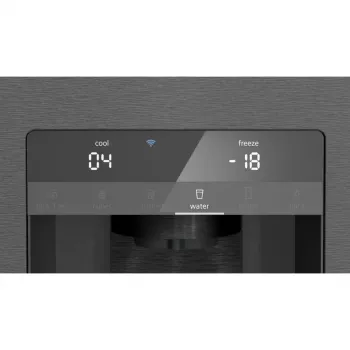 Siemens KF96DPXEA iQ700 French Door Side-by-Side ledusskapis ar saldētavu, ūdens un ledus dozatoru, 183 cm, energoefektivitātes klase E, nerūsējošais tērauds
