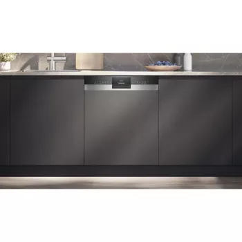 Siemens SX53ES22CE iQ300 daļēji iebūvējama trauku mazgājamā mašīna, 60 cm, 13 vietas, energoefektivitātes klase E, Home Connect, AquaStop, InfoLight, nerūsējošais tērauds