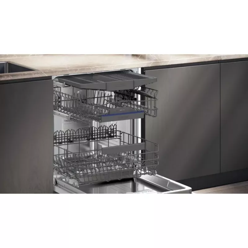 Siemens SX53ES22CE iQ300 daļēji iebūvējama trauku mazgājamā mašīna, 60 cm, 13 vietas, energoefektivitātes klase E, Home Connect, AquaStop, InfoLight, nerūsējošais tērauds