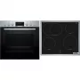 Bosch HND415LS62 iebūvējama cepeškrāsns un keramikas plīts komplekts, 71L, 7 funkcijas, nerūsējošais tērauds