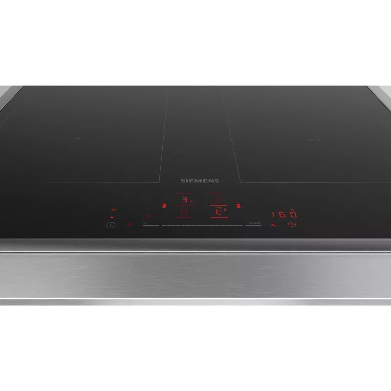 Siemens ED645HQC1E iQ500 indukcijas plīts virsma 60 cm melna, uzstādāma virs virsmas ar rāmi