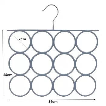 SAUBER PVC pārklāta metāla pakaramais šallēm, pelēks