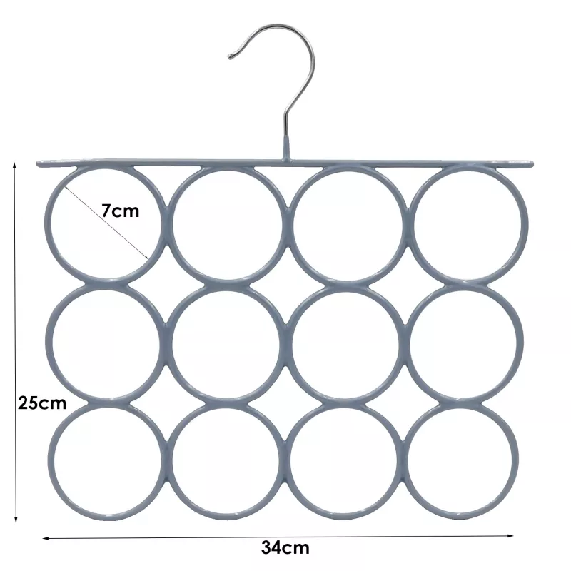 SAUBER PVC pārklāta metāla pakaramais šallēm, pelēks