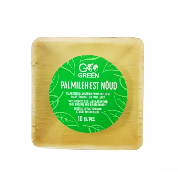 GOGREEN Palmu lapu bļodas Go Green 13x13cm 10 gab.