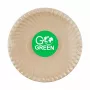 GOGREEN kompostējami cukurniedru šķīvji ar Go Green rakstu Ø23cm 10 gab.