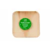 GoGreen Areca palmu lapu šķīvji 15x15 cm kvadrātveida 10 gabalu iepakojums dabiski vienreizlietojami