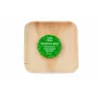 GoGreen Areca palmu lapu šķīvji 15x15 cm kvadrātveida 10 gabalu iepakojums dabiski vienreizlietojami